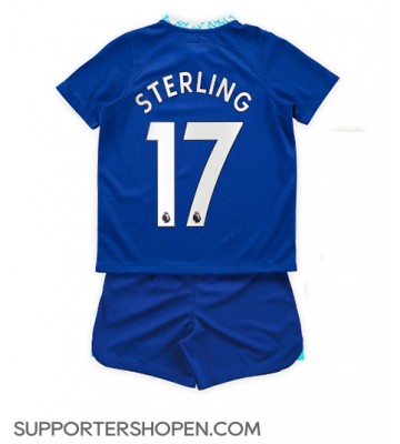 Chelsea Raheem Sterling #17 Hemmatröja Barn 2022-23 Kortärmad (+ korta byxor)